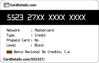 Card Details: 552327
