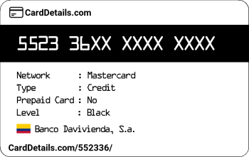 Card Details: 552336