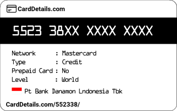 Card Details: 552338