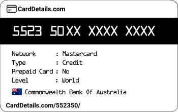 Card Details: 552350