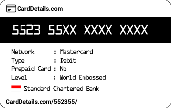 Card Details: 552355