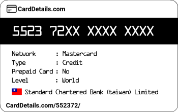 Card Details: 552372