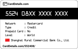 Card Details: 552408