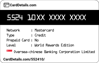 Card Details: 552410