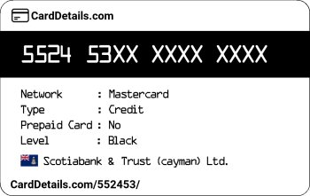 Card Details: 552453