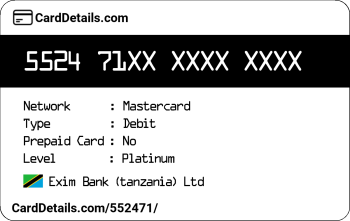 Card Details: 552471