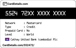 Card Details: 552472