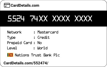 Card Details: 552474