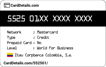 Card Details: 552501