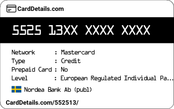 Card Details: 552513
