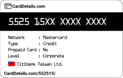 Card Details: 552515