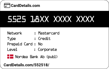 Card Details: 552518