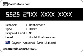 Card Details: 552529