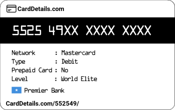 Card Details: 552549