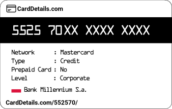 Card Details: 552570