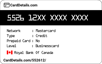Card Details: 552612