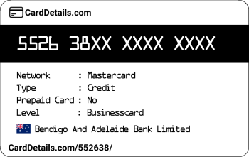 Card Details: 552638