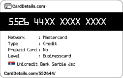 Card Details: 552644