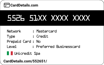 Card Details: 552651