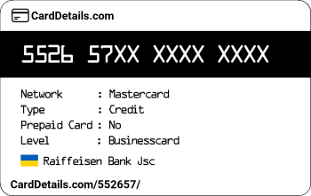 Card Details: 552657