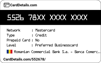 Card Details: 552678