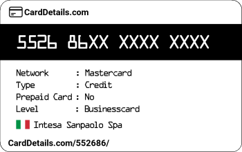 Card Details: 552686