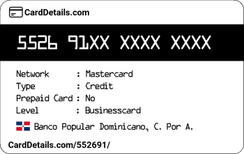 Card Details: 552691