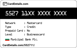 Card Details: 552711