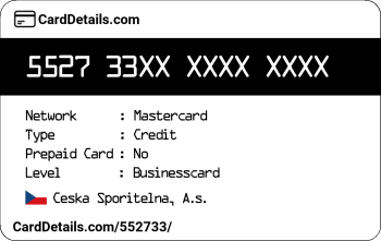 Card Details: 552733