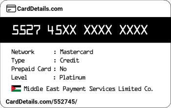 Card Details: 552745