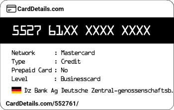Card Details: 552761