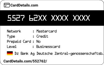 Card Details: 552762