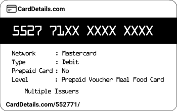 Card Details: 552771