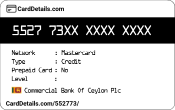 Card Details: 552773