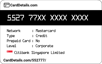 Card Details: 552777