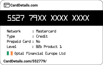Card Details: 552779