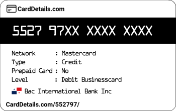 Card Details: 552797