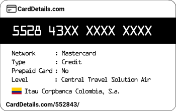 Card Details: 552843