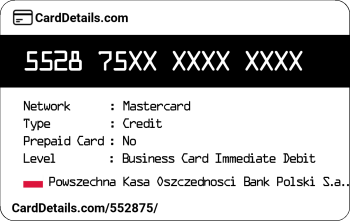 Card Details: 552875