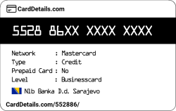 Card Details: 552886