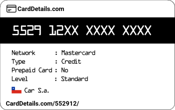 Card Details: 552912