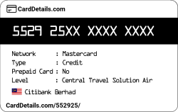 Card Details: 552925