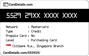 Card Details: 552929