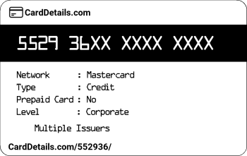 Card Details: 552936