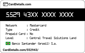 Card Details: 552943