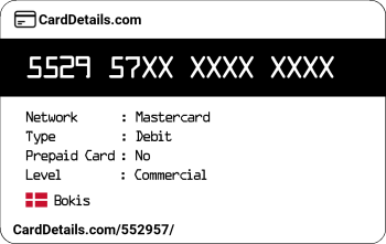 Card Details: 552957