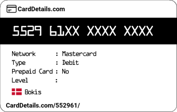Card Details: 552961