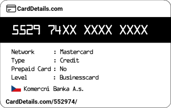 Card Details: 552974