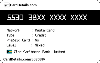 Card Details: 553038