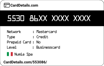 Card Details: 553086